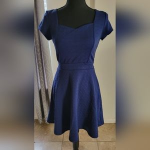 Navy Heart Back Dress